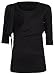 Happy Mama. Women's Maternity Nursing 2in1 Bolero Top Shirt 3/4 Sleeve. 458p (Black, UK 10, M)