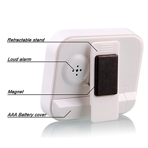 EUGO Großes Display Digitaler Küchentimer – Elektronischer Timer mit Magnet und Befestigungsclip, Stander – Rot - 3
