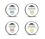 2 The Nines Premium Moustache Wax 4 x 30ml Gift Set Multipack Aluminium Tin - 4 Scents