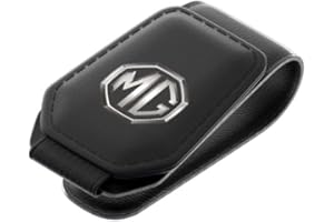 SFEG Glasses Holder for Car Sun Visor, Universal Leather Sunglasses Holder Car, Magnetic Car Visor Glasses Holder for All Types of Lenses (fit MG)