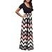 Produktbild Womens Fashion Casual Floral Printed Maxi Dress Short Sleeve Party Long Dress