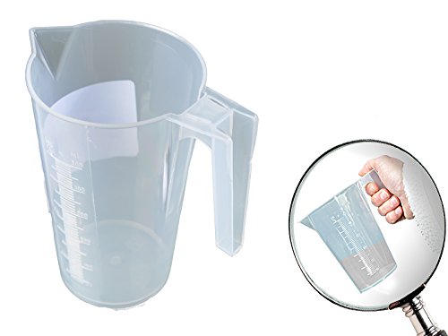 Messbecher 0,5 Liter aus Kunststoff mit Skala und Griff bruchsicher und standfest