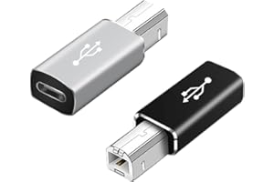 chenyang Confezione da 2 adattatori USB C a stampante USB C femmina a MIDI USB 2.0 tipo B maschio adattatore per letteronica, strumenti musicali, tastiera midi, telefono, tablet