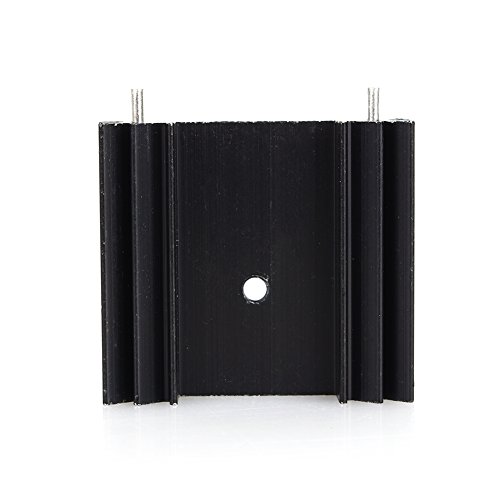 Negro Radiador de Aluminio en Tama  o Peque  o Negro M  dulo de Radiador de Aluminio para el Paquete Diodos TO-220 Transistores Resistencias no Inductivas LM78xx LM317 LM337 Regulador IC  etc Dispositivos Semiconductores de Transistores de Potencia Peque  a 1 34   L  x 1 18   W  x 0 47   H  1pc   34 mm  L  x 30mm  W  x 12mm  H 