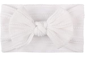TinaDeer 0-2 Jahre Baby Stirnband mit Schleife Neugeborene Mädchen Stirnbänder Stretch Haarband Taufe Headwear Kopfband Haarbänder Kopftuch für Kinder Kleinkinder Säuglinge (A)