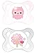 MAM 542422 Original Silicone Pack of 2 Soothers for Girls 0 - 6 Months Assorted Colours BPA Free