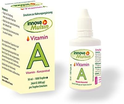 Premium Product Vitamin A Drops with Coconut Oil | 6 Months Pack 1000 Drops | Concentrate with Highest Absorption Capacity | German Premium Quality | Only Vitamin A Emulsion on The Market