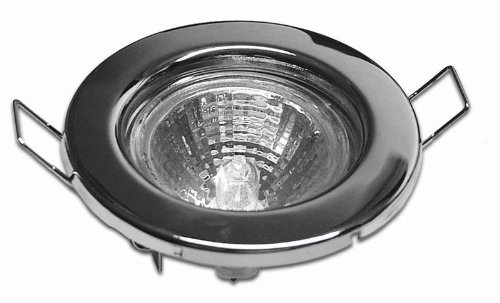 Preisvergleich Produktbild Einbauring Stahlblech 80mm chrom für 12V / 20-50W * GX5.3