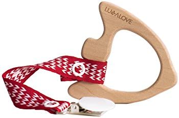 Lullalove MaMari Teether Soother Maple Wood Organic Natural Toddler Chew Toy (Fish)