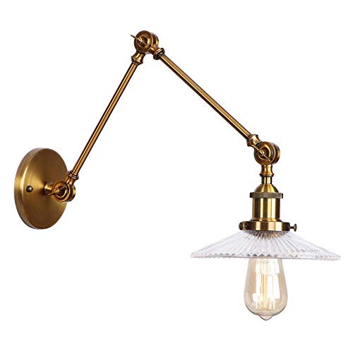 Preisvergleich Produktbild Antik-Design-Wandleuchte, Jahrgang Kreative Wandleuchte, Verstellbarer Schwenkarm Glaswasc Innen Art Deco Beleuchtung für Wohnzimmer Küche Gastronomie