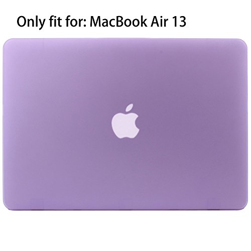 STONG Matte Gummierte Harte Schutzhülle für Macbook Air 13“ Hülle Cover Schale Schutz Hülle Tasche Silicon Case Shell Hard Plastik mattiert SchutzTasche + tpu Tastatur-Schutzfolie (Lila) - 2