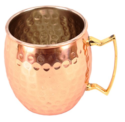 Indian Art Villa Copper Nickle Moscow Mule Beer Mug, Barware, Best for Cocktail Parties, 530 ML Each
