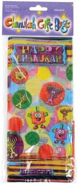 Cazenove Chanukah gift Bags - decorated cellophane bags for Chanukah