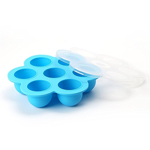 VWH Einfrieren Babybrei, Babynahrung Aufbewahrung / Food Storage / Eismaschine / Gefrierschrank Behälter-Behälter mit Silikon Clip, hausgemachte Babynahrung Silikon Gefrierschrank Lagercontainer Tray - 2