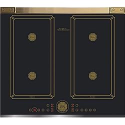 Kaiser KCT 6745 FI AD- Plaque de cuisson à induction 60 cm/plaque à induction/plaques métalliques Bronze/vitrocéramique avec 4 plaques à induction QickHeat/plaque de cuisson à induction