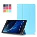 Produktbild Samsung SM-T580 hülle Tasche,Flip Case Cover PU Leder Skin Tasche mit Standfunktion Schutzhülle für Samsung Galaxy Tab A (2016) SM-T580N/T585N 25,54 cm (10,1 Zoll) Leder Hülle Ultra Slim LederSkin Schale (Hellblau)
