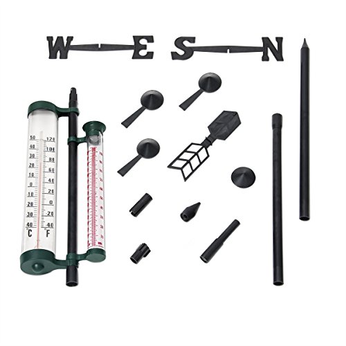 Garten Wetterstation mit Stab 145cm Thermometer Windmesser Niederschlag - 4