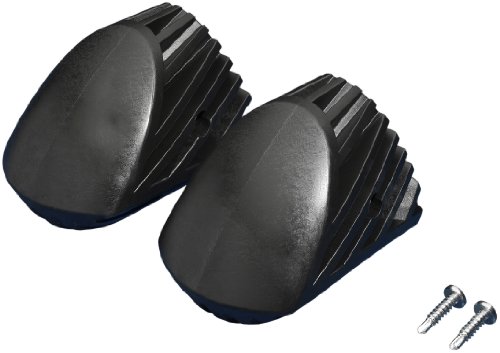 Hailo 9914-001 2 Tatzenfüße für gewölbt Ovalrohr-Querbalken, schwarz