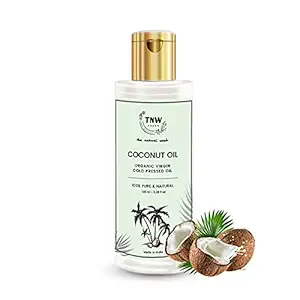 TNW-THE NATURAL WASH Cold Pressed Virgin Coconut Oil Improves Healty Skin and Hair Texture Best For Men and Women Pure & Natural Enriching & Nourishing Oil For All age Groups - 100ml