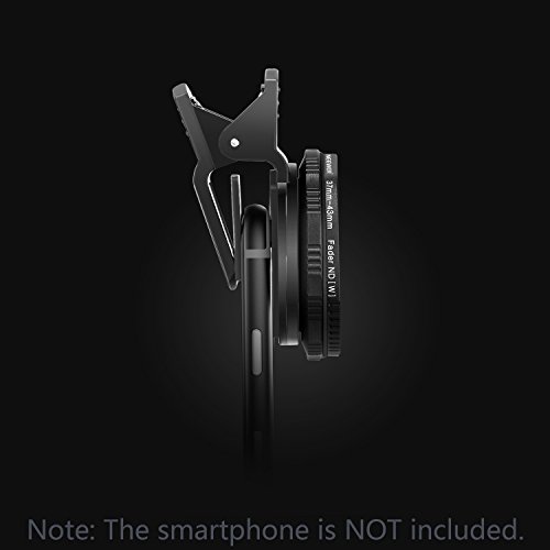 Neewer 37mm angeklammerter ND 2-400 Handy-Objektiv-Filterset: Einstellbare Neutral Density Filter mit Telefonklemme fÃ¼r iPhone/Samsung/HTC/Motorola/iPad und andere Smartphones