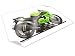 Produktbild Koolart Kawasaki Ninja ZX7R Motorrad Poster Druck A2 A3 Größe Personalisierter Bild - A2