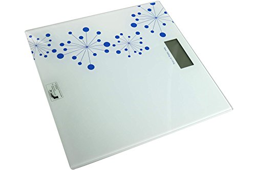 Personenwaage digital weiß mit Sternen 30x30cm Körperwaage Waage Batteriebetrieb - 3