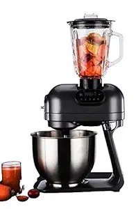 Hafele Klara - The Kitchen Machine Multifunctional Blender with 5.5L Mixing Bowl, 3 Mixing Attachments, 1.2 Litre Blender, Vegetable Slicer (3 Attachments), Optional Meat Mincer Attachment - 1000 Watt