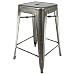 Produktbild Designer Stuhl™ Industrie Hocker - Raw Grau, Metall Sitz, 62 cm
