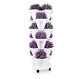 Sistema de riego inteligente: regar la maceta superior beneficiará a los niveles siguientes. Cuide 18 plantas al regar 1 maceta, la humedad fluye vertical y lentamente para que no tenga que preocuparse por el riego excesivo o la podredumbre de la raíz.