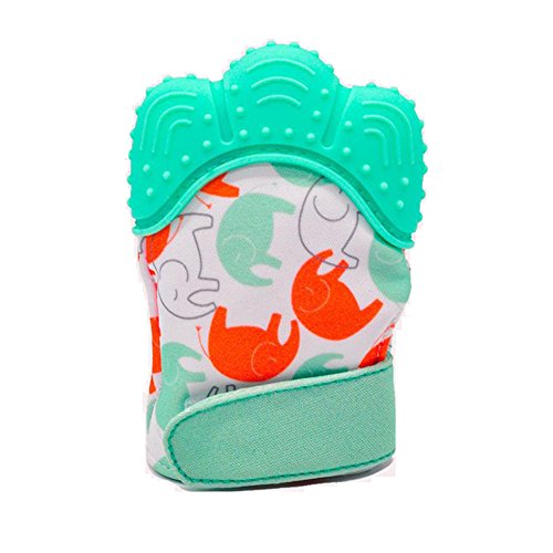 Baby Teething Mitten - Safe (BPA Free), Washable & Durable Teething Mitt – Built-in Sound Membrane, Provides Soothing Relief from Sore Gums & Hands from Excess Saliva Baby Teether Toy