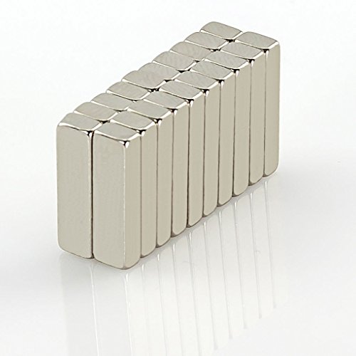 Oblique-Unique® 10 Stück Quader Neodym Super Magnete 14x4x2,5mm