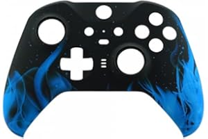 THE GAMING WAREHOUSE Xbox One Elite Series 2 Soft Touch Faceplate Shell, Replacement Front Housing Cover Case (Blue Fire)