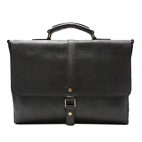 KTYXGKL Herren Aktentasche Aus Weichem Leder Retro Große Kapazität Schulter Messenger Bag Laptop Tote Aktentasche