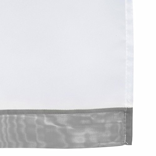 1er-Pack Voile Scheibengardine mit Schlaufen HxB 60x145cm Grau - 4