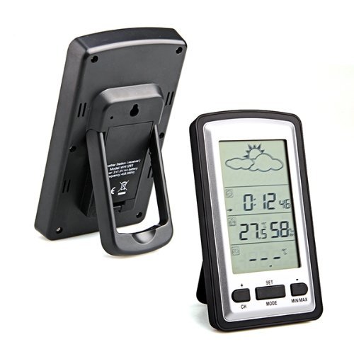 Sonline Profi Funk Wetterstation Thermometer Hygrometer Outdoor/Indoor Schwarz Grau - 3