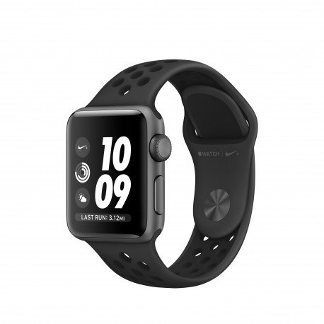 Apple Watch Nike+ OLED GPS (satélite) Reloj inteligente, Pantalla táctil, GPS (satélite), 18 h, 26,7 g, Nike Sport Banda color Negro/ Antracita y Carcasa de aluminio Color Gris (Space Grey)