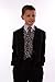 5-Piece Boys Black & Silver Suit