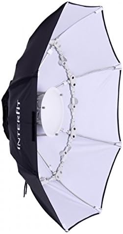 Interfit Photographic INT783 40" White Foldable Beauty Dish, S-Type Fitting (Black/White)
