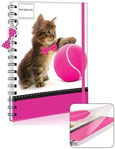 A5 Spiral Bound Cute Kitten Design Wiro Bound Notebook