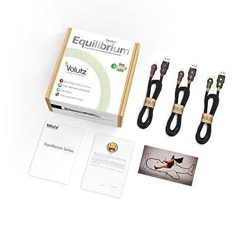 Volutz Micro USB Kabel, 3er Pack (3x 1m), nylonummanteltes Ladekabel, Quick Charge & Sync für Android Geräte, Samsung, Huawei, HTC, Sony u.v.m. – Equilibrium Serie - 7