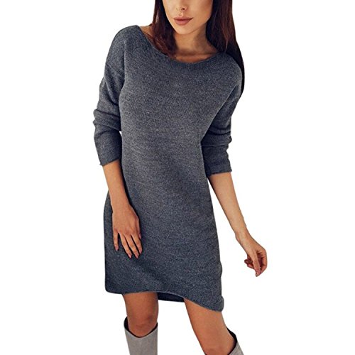 koobea Vestiti Donna Manica Lunga Abito Lavorato A Maglia Donna Autunno Corto Abito