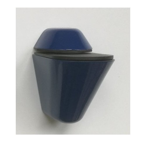 Set: Glasregal Ecke 55 cm Klarglas mit Clip XL blau / PENTAGON /Platz für Kabel - 5