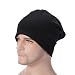 Produktbild URSING Unisex Männer Frauen Warm Baggy Webart Häkeln Winter Stricken Skikappen Hut Schal Halstuch Baumwollschal Herren Wintermütze Winterschal Warm Beanie Strickmütze (55cm-65cm, Schwarz)