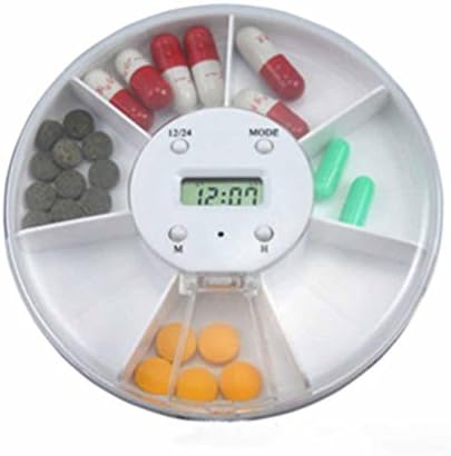 MI Creative Plastic Electronic Alarm Box, Portable Rotary Round Kit , White,White