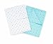 Cot Bed Duvet Cover and Pillowcase Set, Aqua Blue with Multi-coloured Dots
