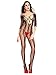 Produktbild Neue Damen Netzstrumpfhose mit offenem Schritt Blumenmuster Body Strümpfe Catsuit Body Dessous tragen eine Größe 8–12