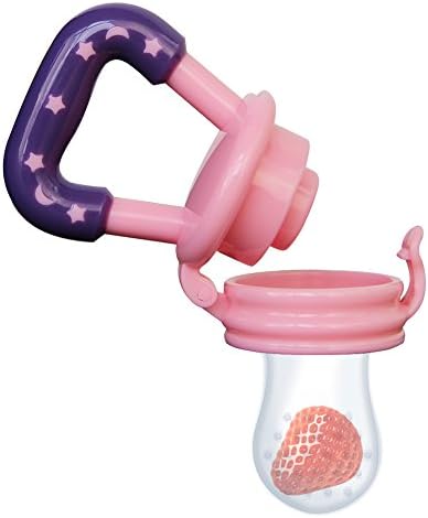 Swesy Baby Silicone Fruit Vegetable Feeder Pacifier Nibbler Gum Teether for Toddlers Pink M