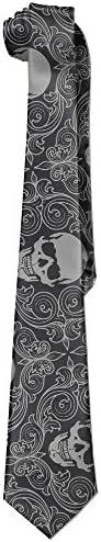 GENTLE Black Skull Necktie Skinny Ties Business Tie For Wedding Ceremony