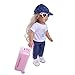Produktbild WensLTD Hotsale! Kofferraumtasche für 45,7 cm Our Generation American Girl/Boy Puppe, Damen, Silber, Size:About 16 * 11 * 7cm
