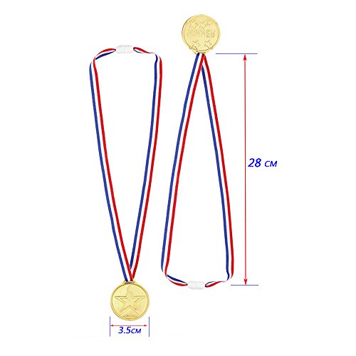 Josure 12 Stück Kinder Siegermedaillen Golden Medaillen für Kinder Preise - 2
